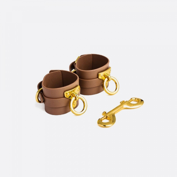 Leather Ankle Cuffs_BROWN